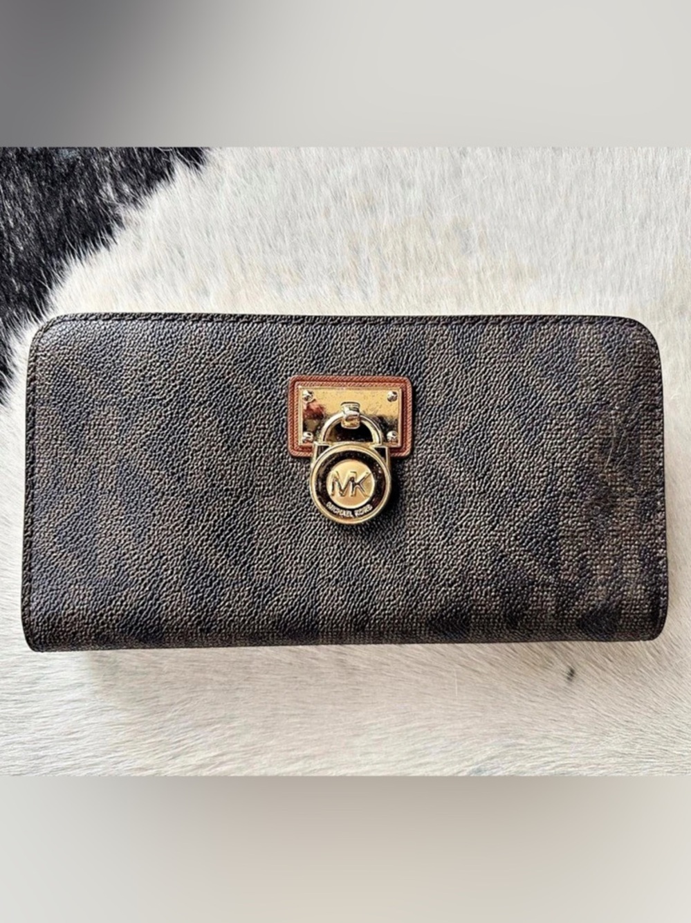 Michael Kors Brown Zip-Around Wallet